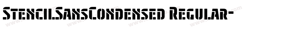 StencilSansCondensed Regular字体转换